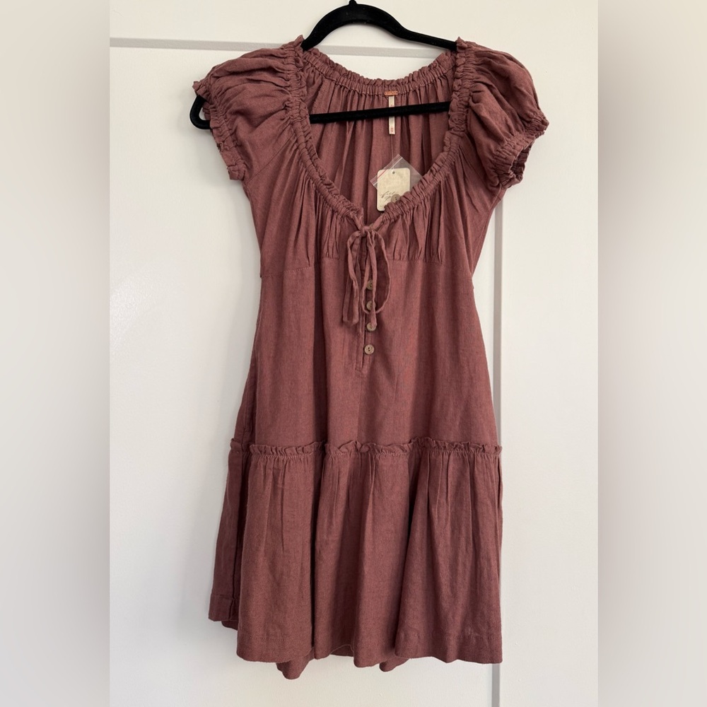 Free People Earthy Mauve Knit Dress